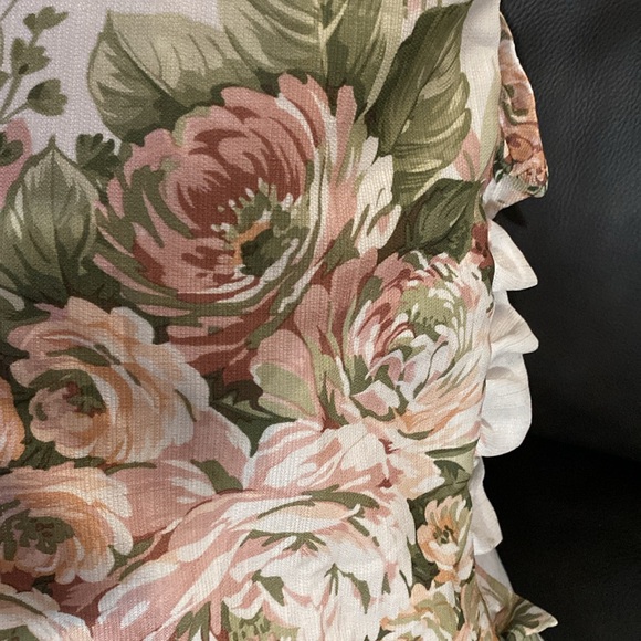 Royal Court Home ESTELLE Floral Euro Sham with Ruffle Trim, 26” x 26” NIP - Picture 3 of 10